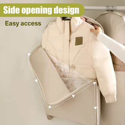 🔥2025 Space Saving Hanging Garment Bag with Self Compression Zipper