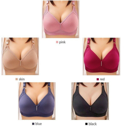 2022 Plus Size Bra Women Underwear Wire Free Comfort  Soft Breathable