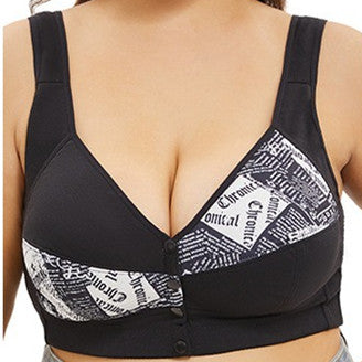 New Flexible Fit Front Snap Bra Black