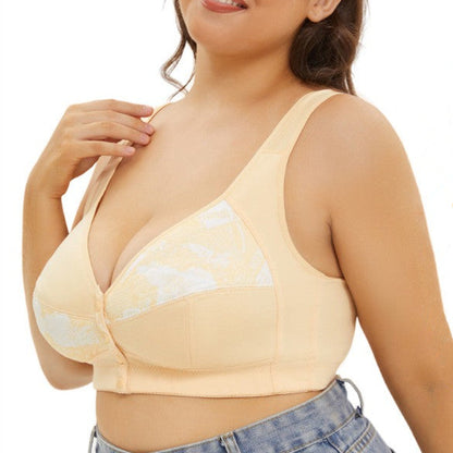 New Flexible Fit Front Snap Bra Beige