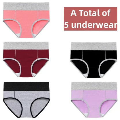 Buy 5 Get 5 Free Cotton Breathable Moisture-absorbing Antibacterial Underwear