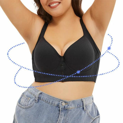 2025 PLUS SIZE BRA COMFORTABLE FRONT BUTTON BRA