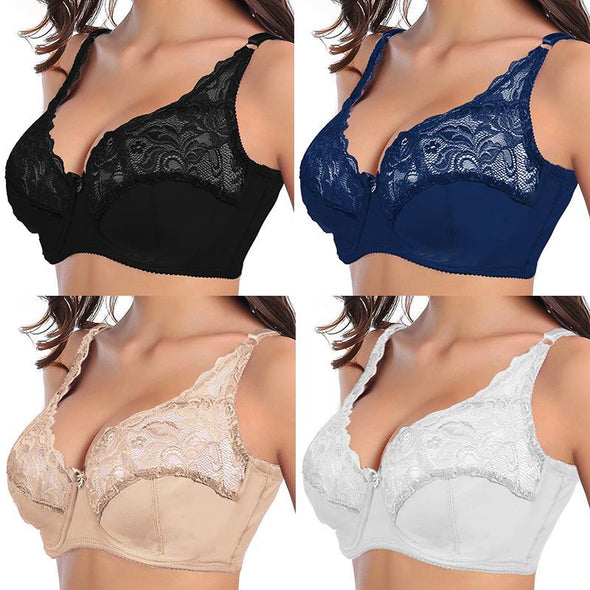 2022 Womens plus size sexy hollow lace bra