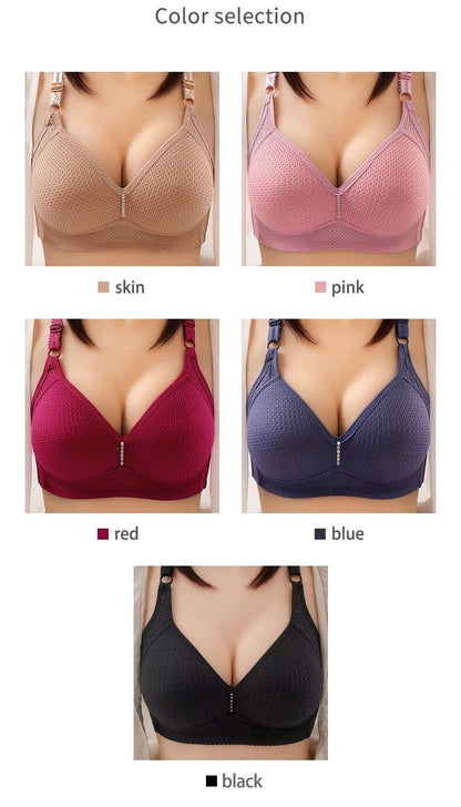 2022 Plus Size Bra Women Underwear Wire Free Comfort  Soft Breathable