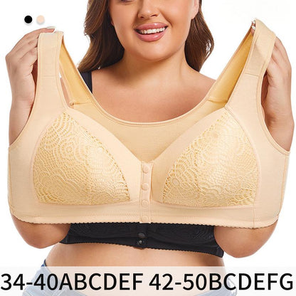 2025 PLUS SIZE BRA COMFORTABLE FRONT BUTTON BRA