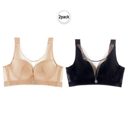 PLUS SIZE WIRELESS BREAST-RECEIVING ADJUSTABLE PUSH UP BRA