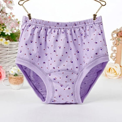 New High-Waist Ladies Cotton Panties Plus Sizes