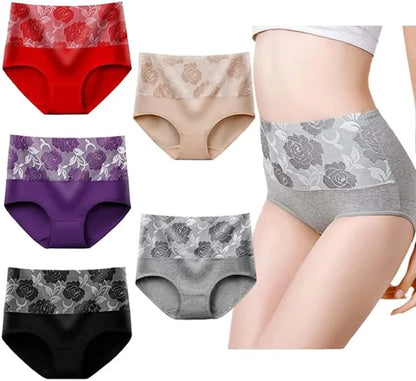 Cotton High Waist Abdominal Slimming Hygroscopic Antibacterial Panties