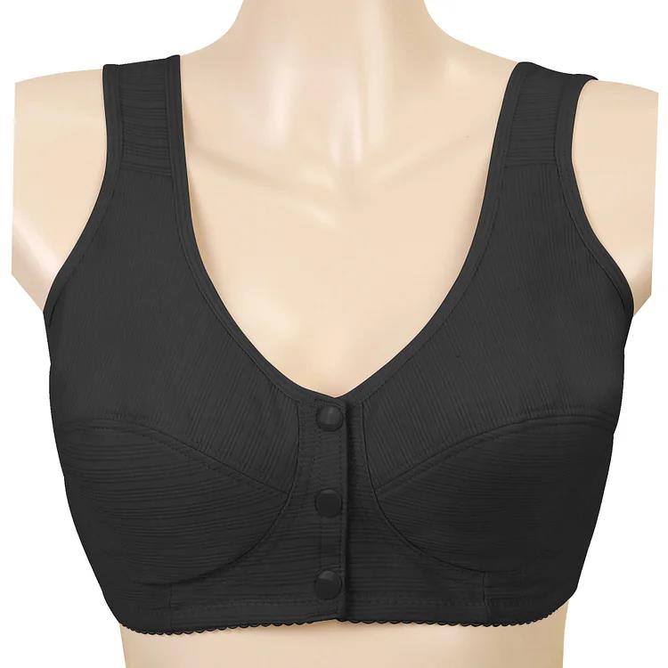 🔥Buy 1 Get 3(3packs)🔥 COMFORTABLE FRONT-CLOSURE WIRELESS PLUS SIZE BUTTON BRA