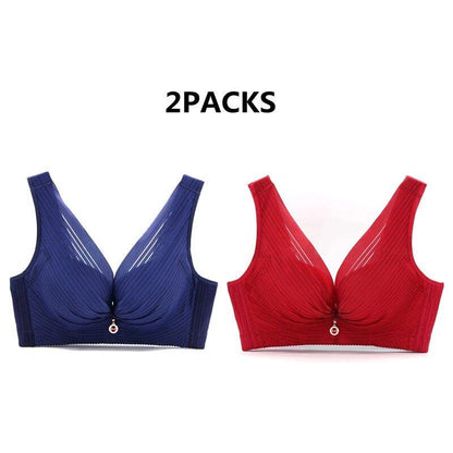 2021 NEW ARRIVAL PLUS SIZE SEAMLESS WIRELESS FULL COVERAGE PUSH UP COMFORT STRAP THIN BRA