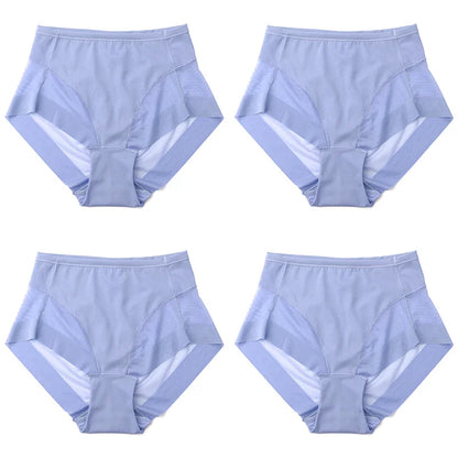 High Waist Ice Silk Seamless Shaping Briefs