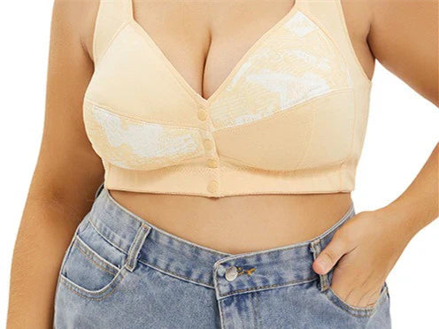 2025 PLUS SIZE BRA COMFORTABLE FRONT BUTTON BRA