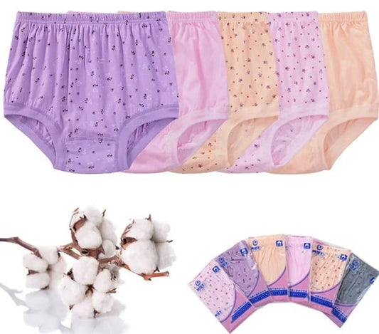 New High-Waist Ladies Cotton Panties Plus Sizes