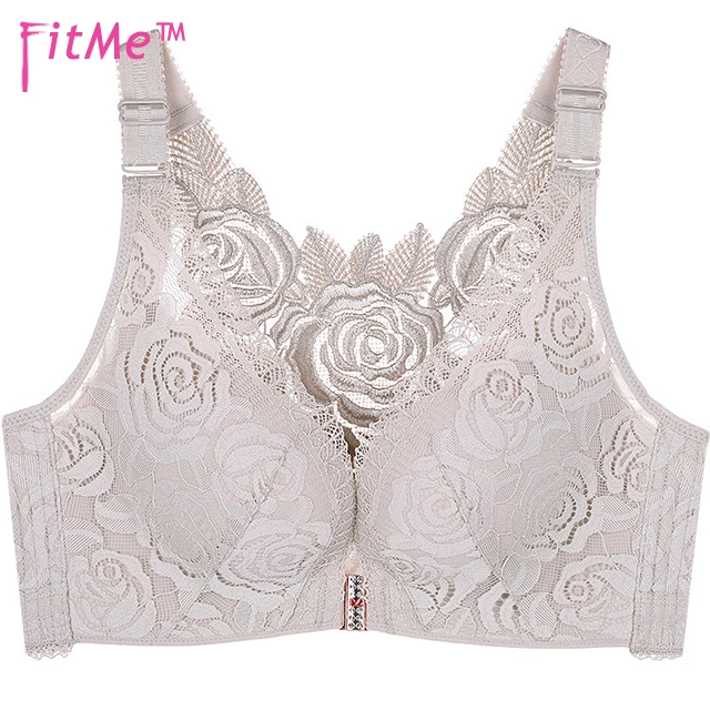 FITME ROSE EMBROIDERY FRONT CLOSURE WIREFREE BRA