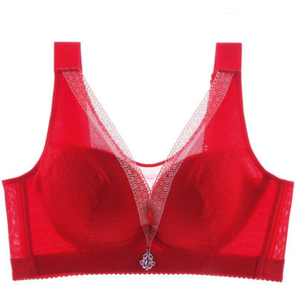 PLUS SIZE WIRELESS BREAST-RECEIVING ADJUSTABLE PUSH UP BRA