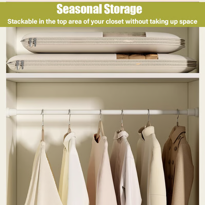 🔥2025 Space Saving Hanging Garment Bag with Self Compression Zipper