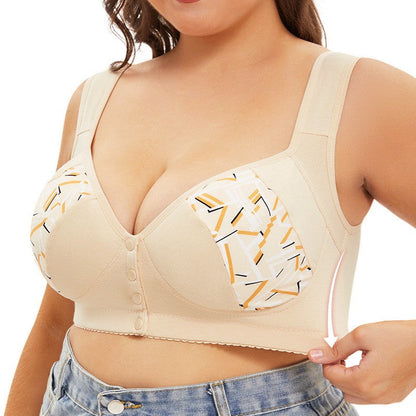 Flexible Fit Front Snap Bra Beige