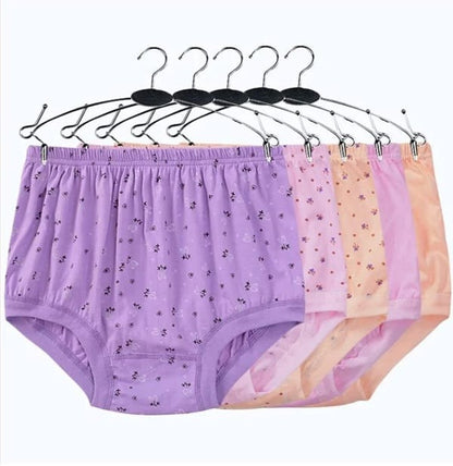 New High-Waist Ladies Cotton Panties Plus Sizes