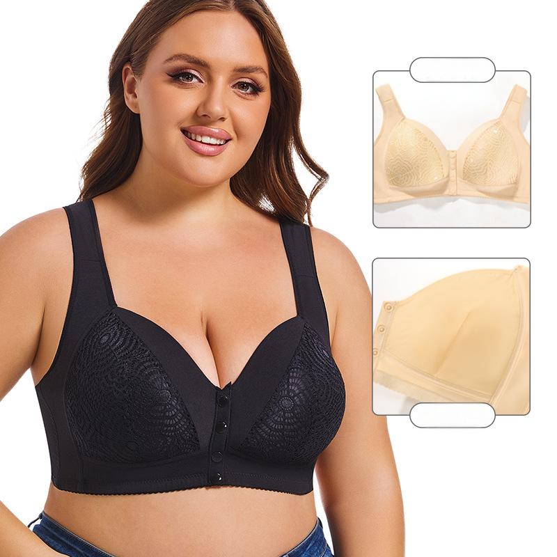 2025 PLUS SIZE BRA COMFORTABLE FRONT BUTTON BRA