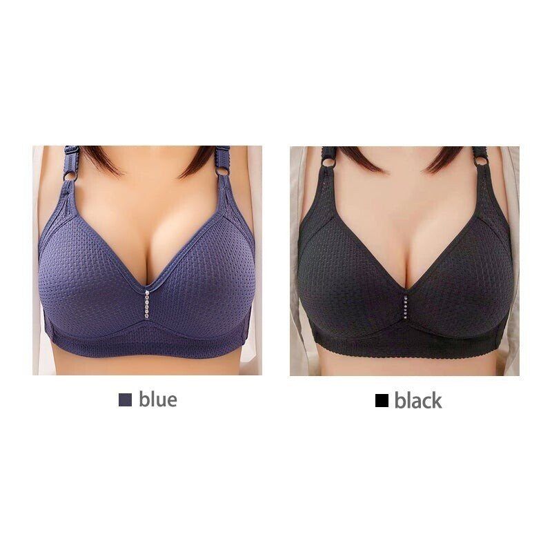 2022 Plus Size Bra Women Underwear Wire Free Comfort  Soft Breathable