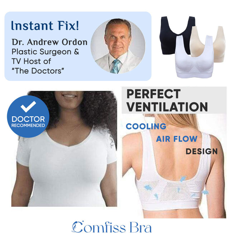 Plus size Comfort Extra-Elastic Breathable Sport Bra (From S to 8XL)