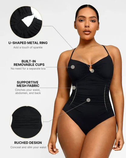 🩱Smart Sculpt U-Ring Cut Out Tummy Control Shaping Swimsuit