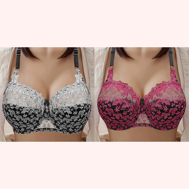 PLUS SIZE BRA WOMEN UNDERWEAR WIRE FREE COMFORT SOFT THIN BREATHABLE