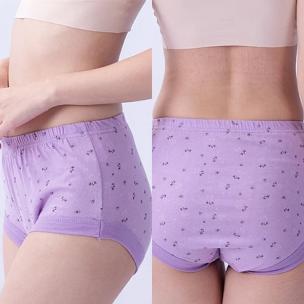 New High-Waist Ladies Cotton Panties Plus Sizes