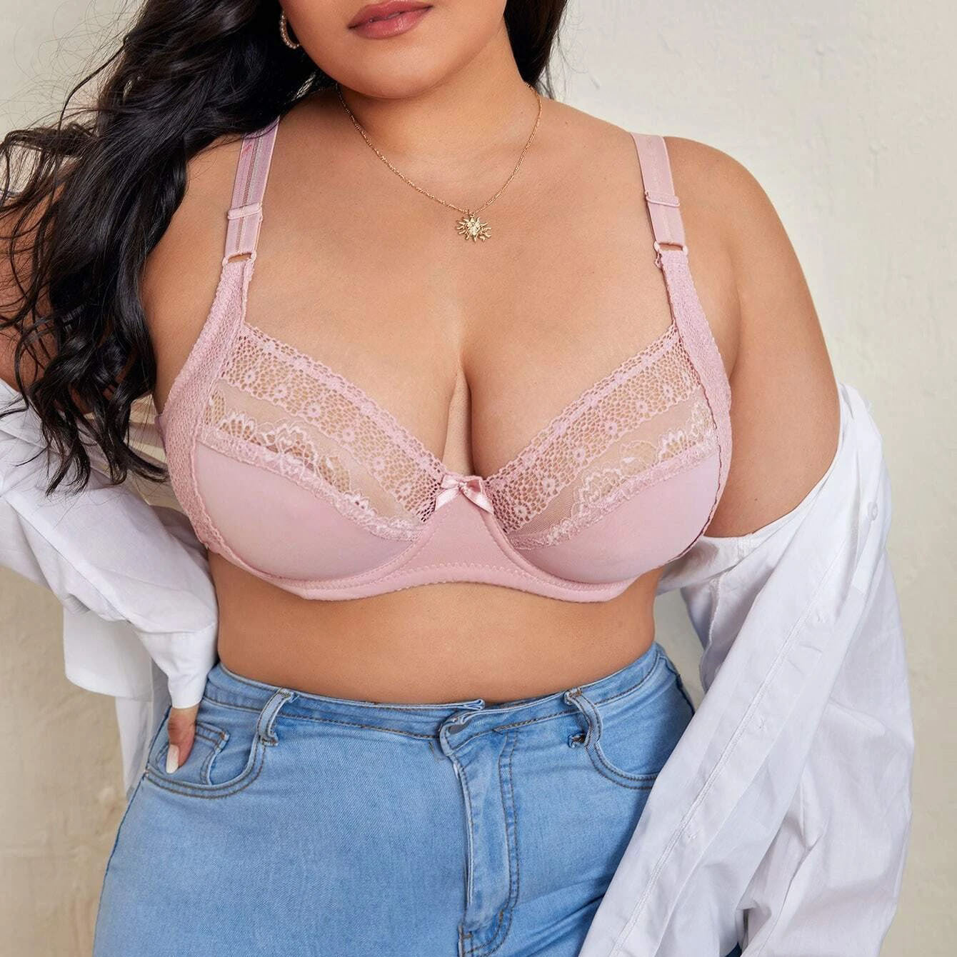 Womens Plus Size Lace Bra